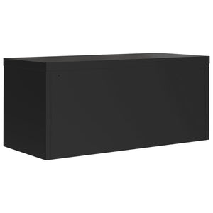 Αρχειοθήκη Μαύρη 90 x 40 x 40 εκ. από Ατσάλι - Pakobazaar