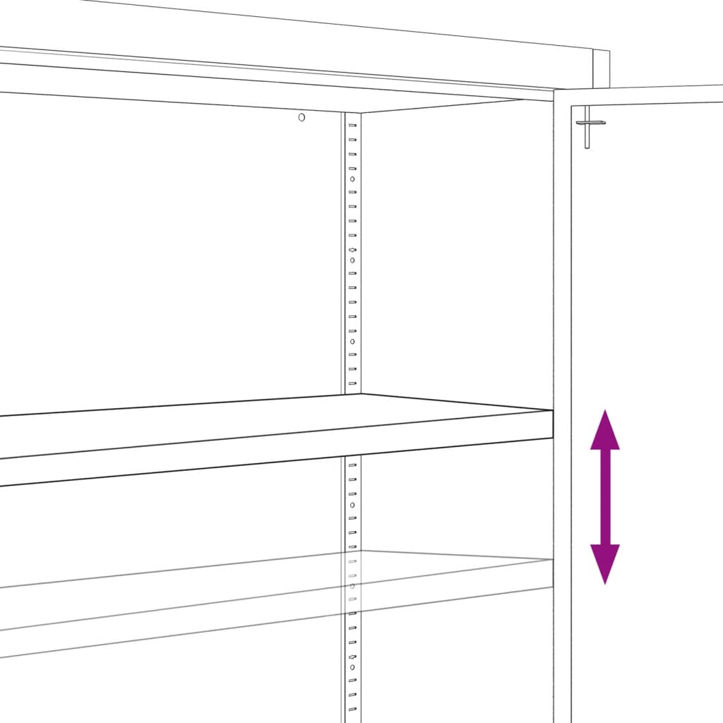 Αρχειοθήκη Ανθρακί και Κόκκινο 90x40x70 εκ. Ατσάλινη