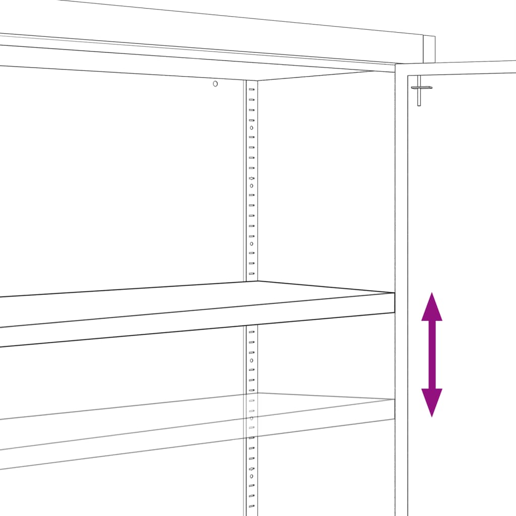 Αρχειοθήκη Ανοιχτό Γκρι & Σκούρο Γκρι 90x40x70 εκ. Ατσάλινη