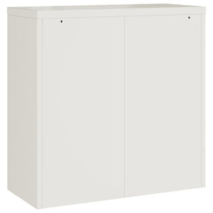 Αρχειοθήκη Λευκή 90 x 40 x 90 εκ. από Ατσάλι