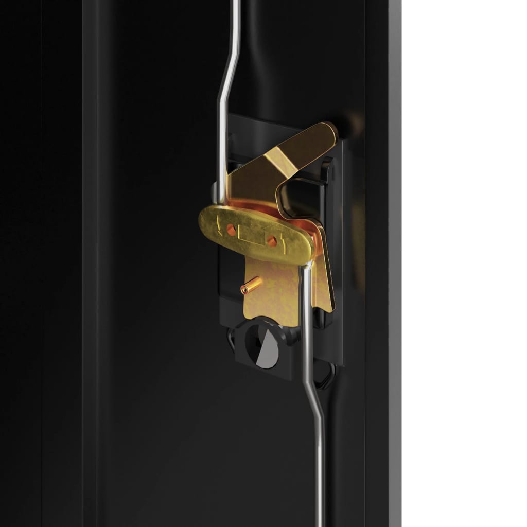 Αρχειοθήκη Μαύρη 90 x 40 x 90 εκ. από Ατσάλι