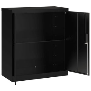 Αρχειοθήκη Μαύρη 79 x 40 x 90 εκ. από Ατσάλι