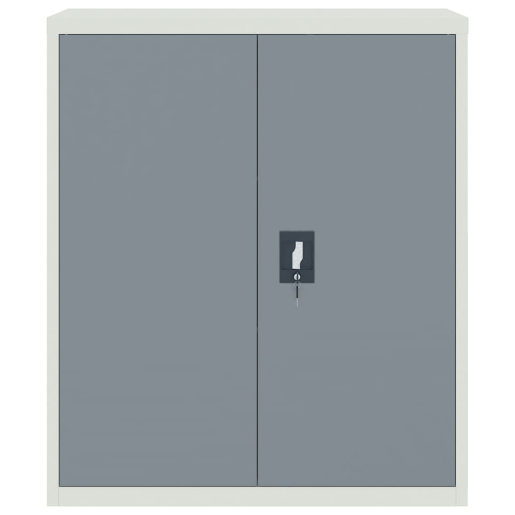 Αρχειοθήκη Ανοιχτό Γκρι & Σκούρο Γκρι 90x40x105 εκ. Ατσάλινη