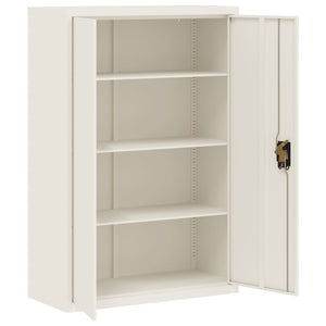 Αρχειοθήκη Λευκή 90 x 40 x 140 εκ. Ατσάλινη