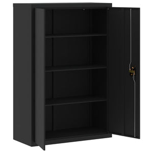 Αρχειοθήκη Μαύρη 90 x 40 x 140 εκ. Ατσάλινη