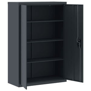 Αρχειοθήκη Ανθρακί 90 x 40 x 140 εκ. Ατσάλινη