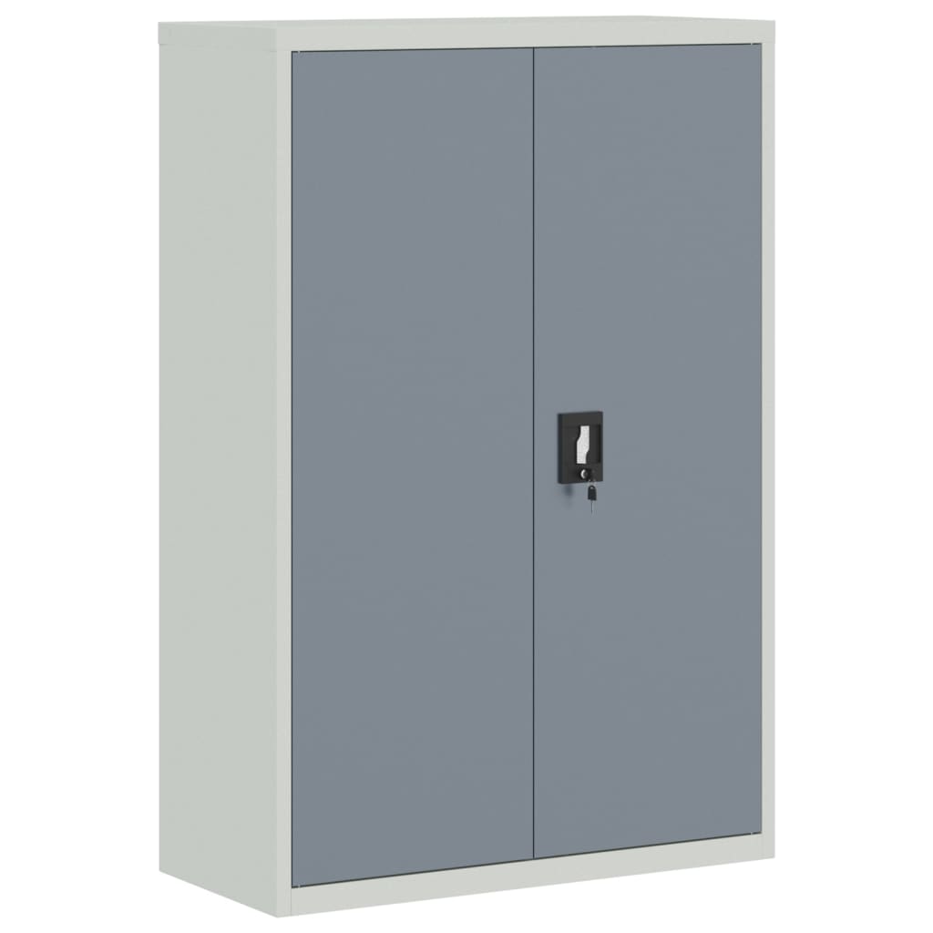 Αρχειοθήκη Ανοιχτό Γκρι & Σκούρο Γκρι 90x40x180 εκ. Ατσάλινη