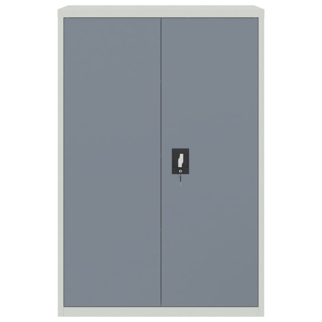 Αρχειοθήκη Ανοιχτό Γκρι & Σκούρο Γκρι 90x40x180 εκ. Ατσάλινη