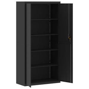 Αρχειοθήκη Μαύρη 90 x 40 x 180 εκ. Ατσάλινη
