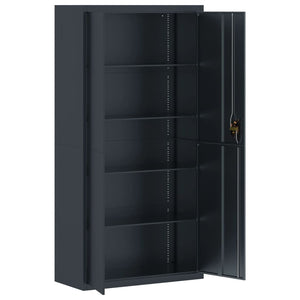 Αρχειοθήκη Ανθρακί 90 x 40 x 180 εκ. Ατσάλινη