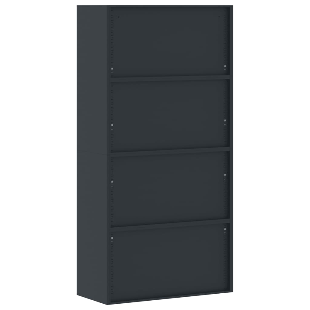 Αρχειοθήκη Ανθρακί και Κόκκινο 90 x 40 x 180 εκ. Ατσάλινη