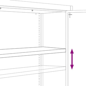 Αρχειοθήκη Ανοιχτό Γκρι & Σκούρο Γκρι 90x40x200 εκ. Ατσάλινη