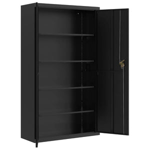 Αρχειοθήκη Μαύρη 105 x 40 x 180 εκ. Ατσάλινη
