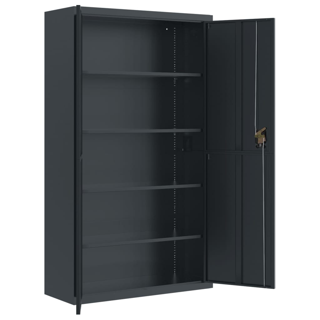 Αρχειοθήκη Ανθρακί 105 x 40 x 180 εκ. Ατσάλινη - Pakobazaar