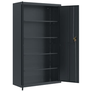 Αρχειοθήκη Ανθρακί 105 x 40 x 180 εκ. Ατσάλινη - Pakobazaar