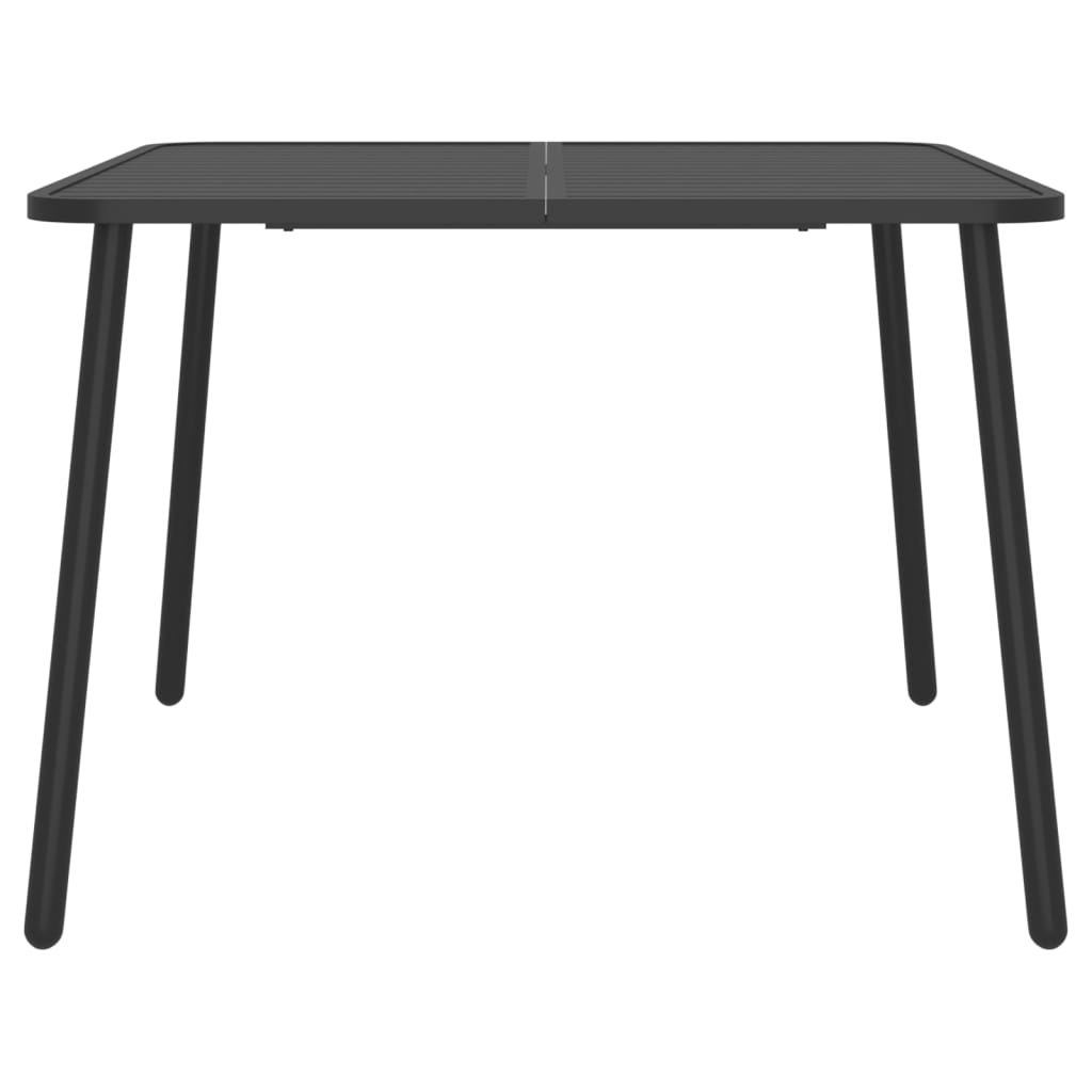 Σετ Τραπεζαρίας Κήπου 7 Τεμαχίων Ανθρακί από Ατσάλι