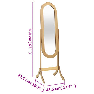Καθρέπτης Επιδαπέδιος 45,5x47,5x160 εκ. Επεξεργασμένο Ξύλο