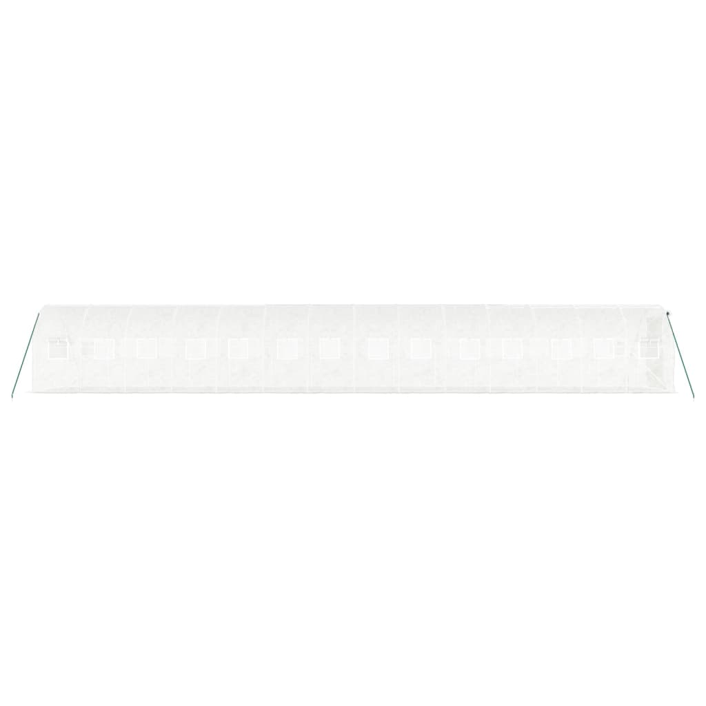 Θερμοκήπιο με Ατσάλινο Πλαίσιο Λευκό 28 μ² 14 x 2 x 2 μ.