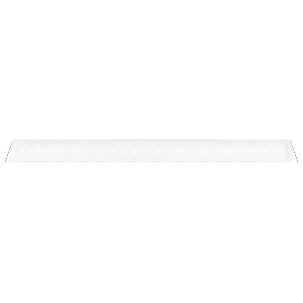 Θερμοκήπιο με Ατσάλινο Πλαίσιο Λευκό 48 μ² 24 x 2 x 2 μ.