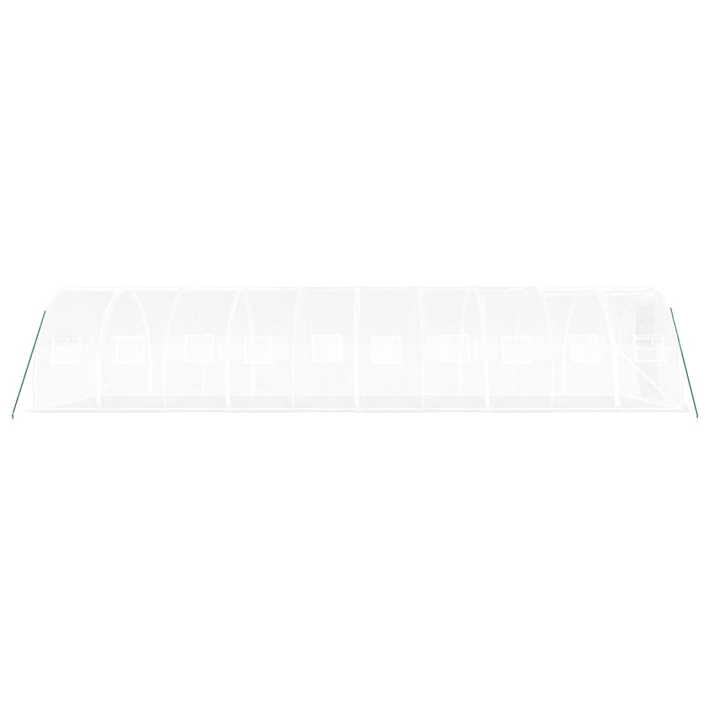 Θερμοκήπιο Λευκό 30 μ² 10 x 3 x 2 μ. με Ατσάλινο Πλαίσιο