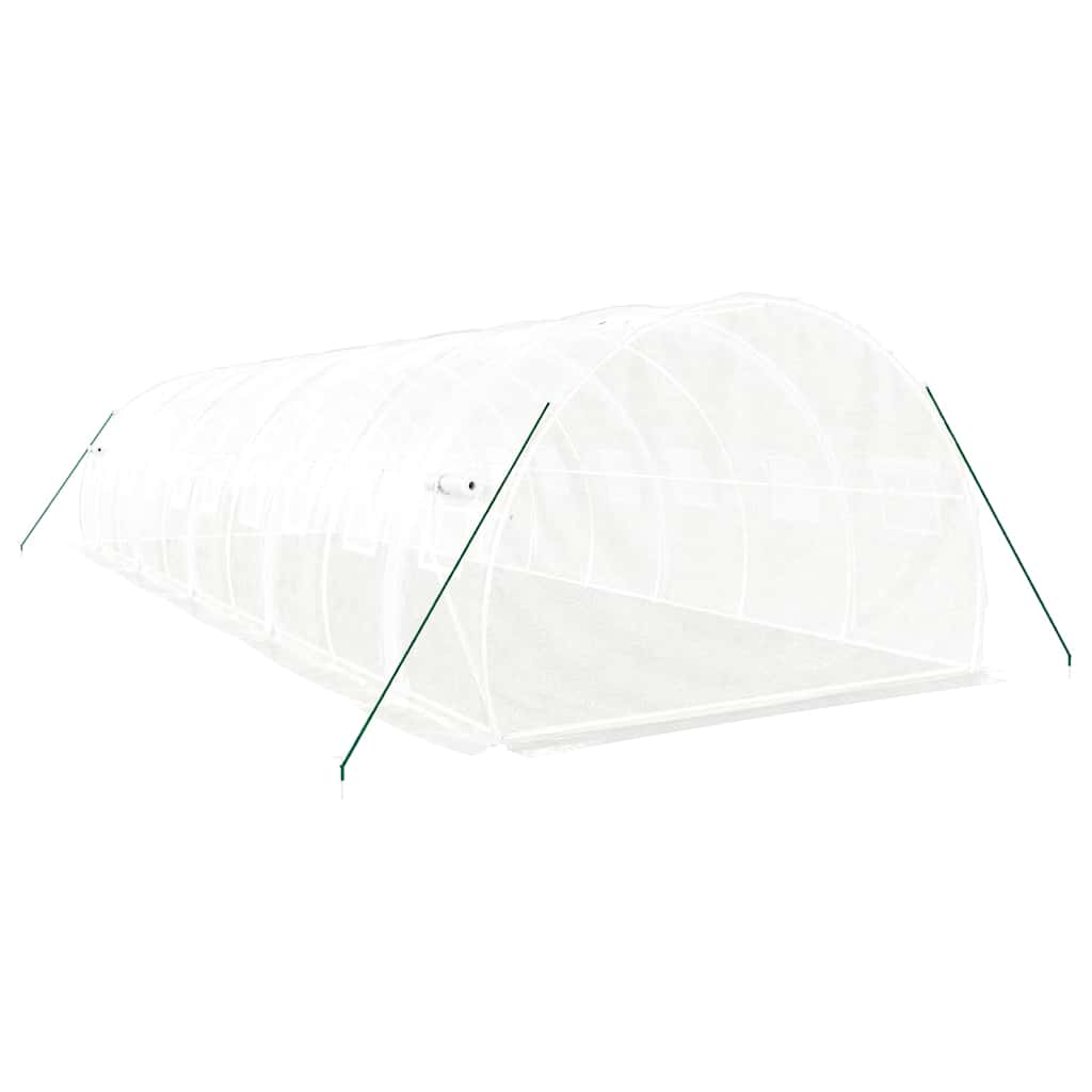 Θερμοκήπιο Λευκό 30 μ² 10 x 3 x 2 μ. με Ατσάλινο Πλαίσιο