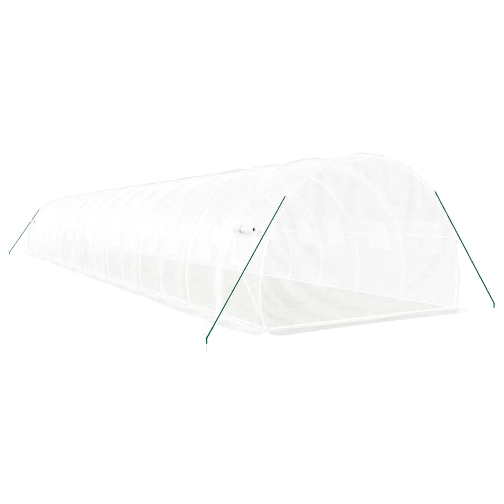 Θερμοκήπιο Λευκό 48 μ² 16 x 3 x 2 μ. με Ατσάλινο Πλαίσιο