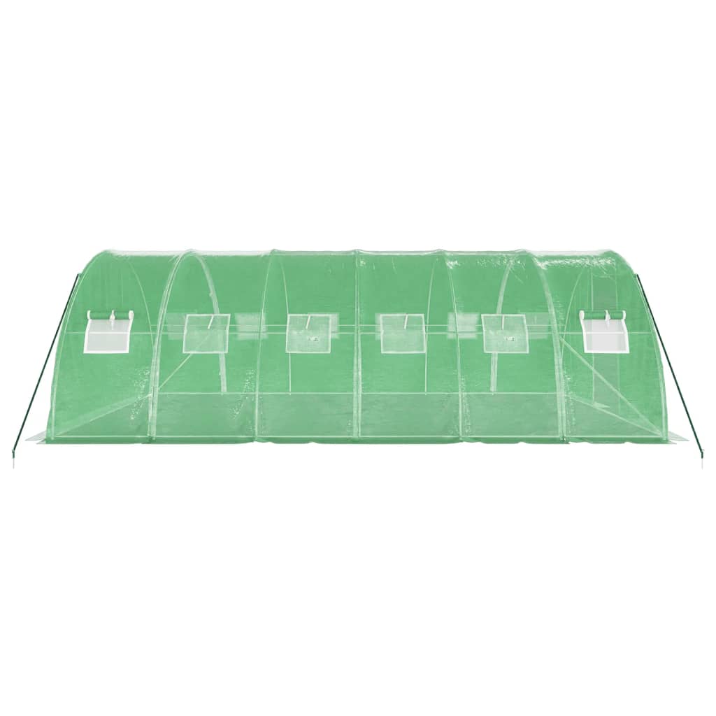 Θερμοκήπιο Πράσινο 24 μ² 6 x 4 x 2 μ. με Ατσάλινο Πλαίσιο