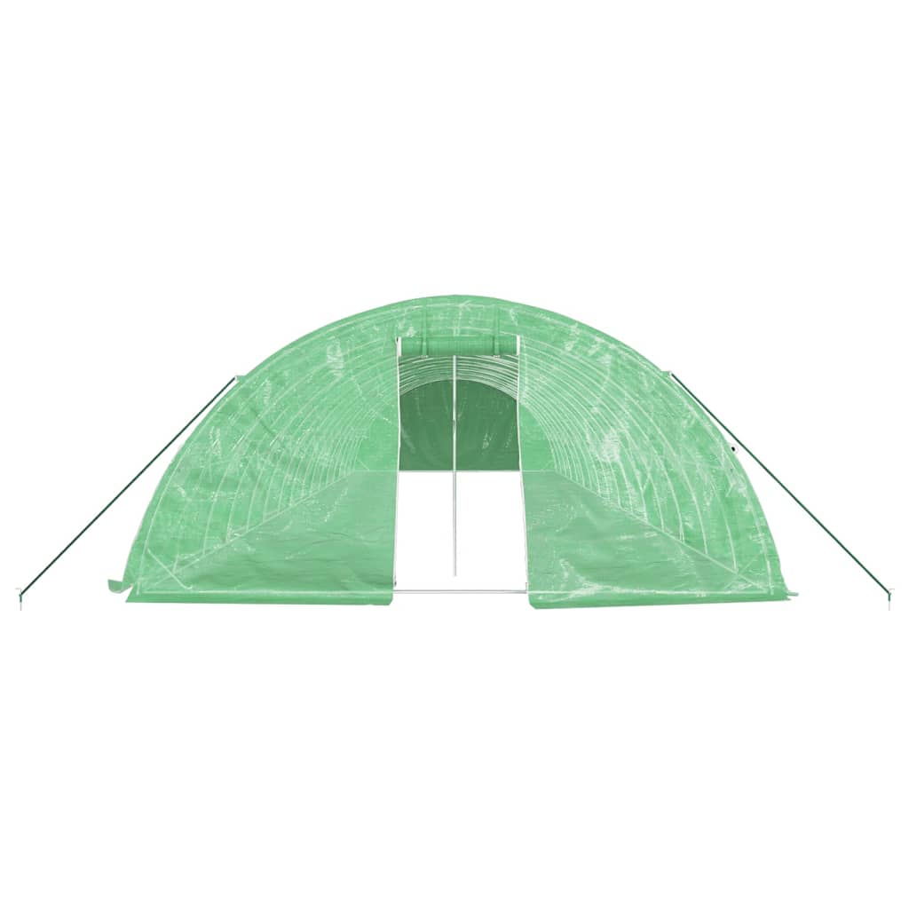 Θερμοκήπιο με Ατσάλινο Πλαίσιο Πράσινο 80 μ² 16 x 5 x 2,3 μ.