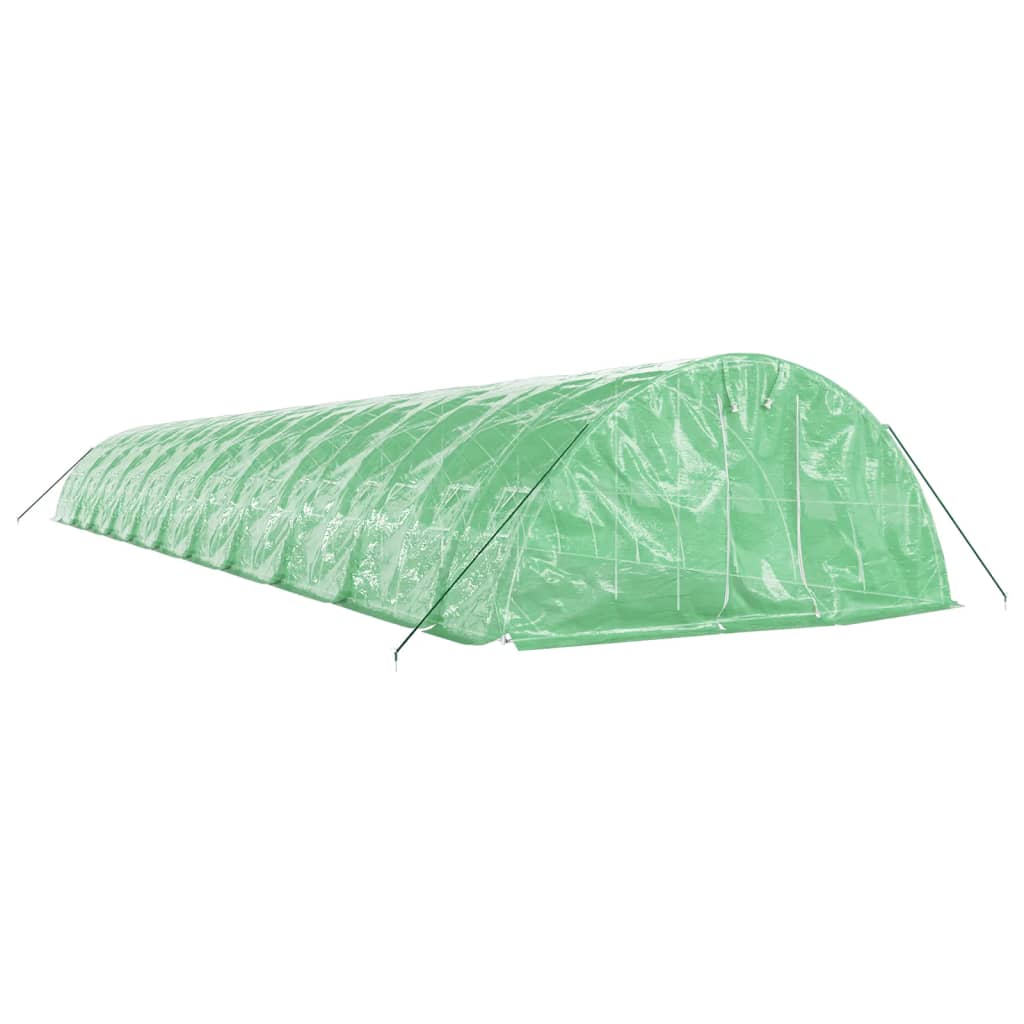 Θερμοκήπιο με Ατσάλινο Πλαίσιο Πράσινο 110 μ² 22 x 5 x 2,3 μ. - Pakobazaar