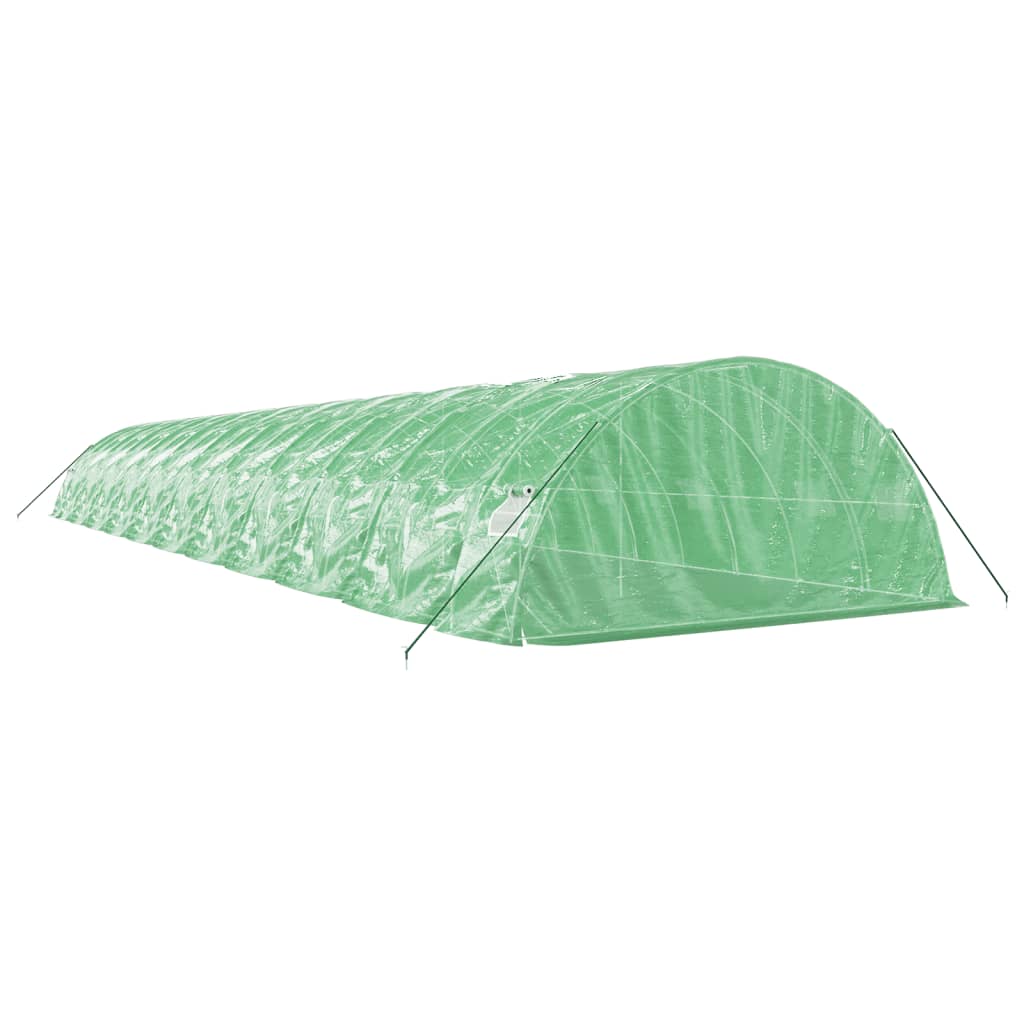Θερμοκήπιο με Ατσάλινο Πλαίσιο Πράσινο 110 μ² 22 x 5 x 2,3 μ. - Pakobazaar