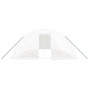 Θερμοκήπιο με Ατσάλινο Πλαίσιο Λευκό 40 μ² 8 x 5 x 2,3 μ.