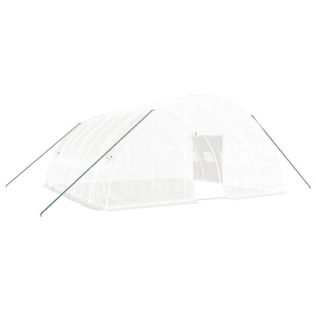 Θερμοκήπιο με Ατσάλινο Πλαίσιο Λευκό 36 μ² 6 x 6 x 2,85 μ.