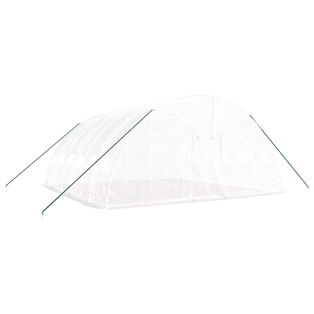 Θερμοκήπιο με Ατσάλινο Πλαίσιο Λευκό 36 μ² 6 x 6 x 2,85 μ.