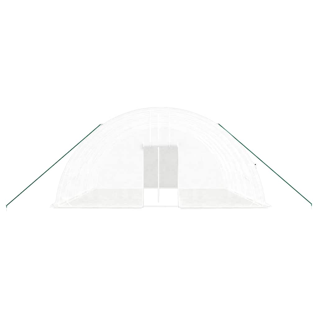 Θερμοκήπιο με Ατσάλινο Πλαίσιο Λευκό 36 μ² 6 x 6 x 2,85 μ.