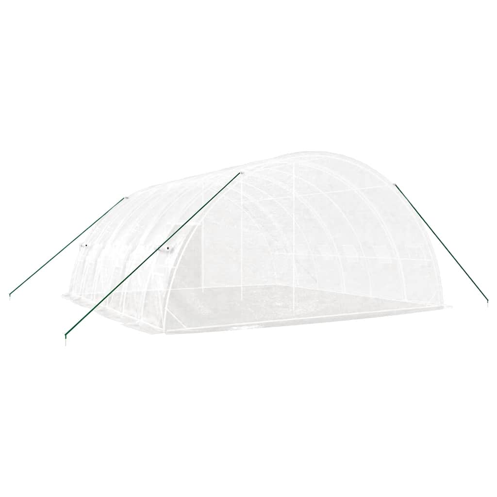 Θερμοκήπιο με Ατσάλινο Πλαίσιο Λευκό 36 μ² 6 x 6 x 2,85 μ.