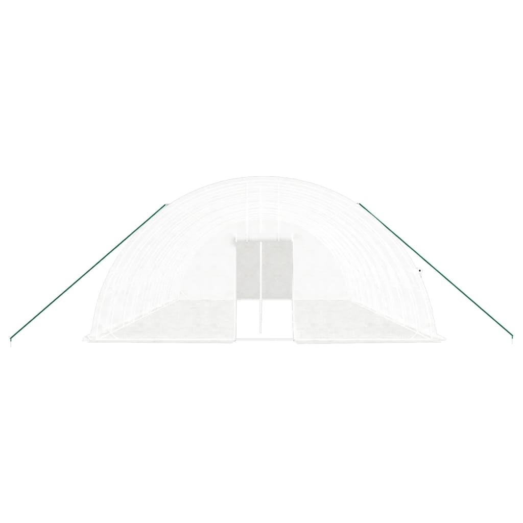 Θερμοκήπιο με Ατσάλινο Πλαίσιο Λευκό 60 μ² 10 x 6 x 2,85 μ.