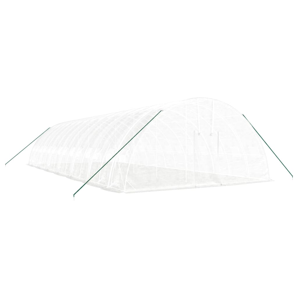 Θερμοκήπιο με Ατσάλινο Πλαίσιο Λευκό 84 μ² 14 x 6 x 2,85 μ.