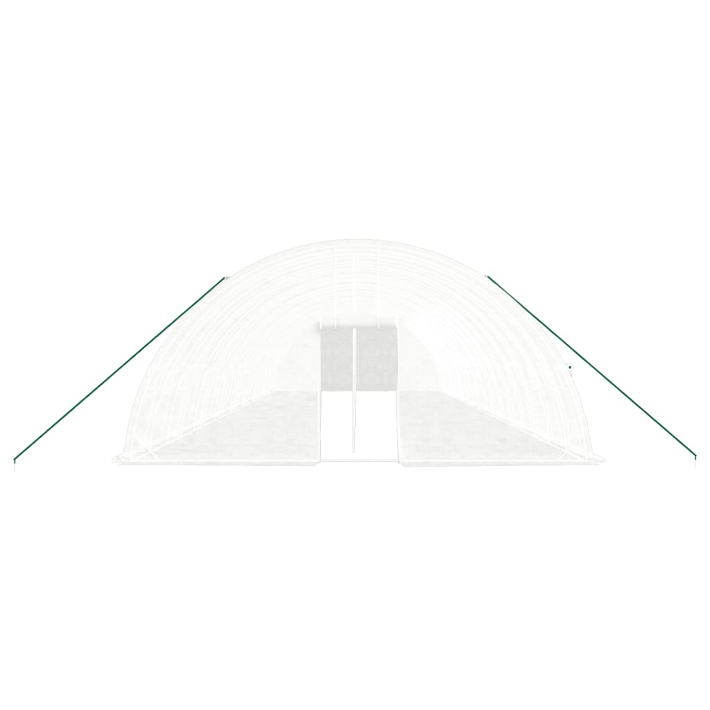 Θερμοκήπιο με Ατσάλινο Πλαίσιο Λευκό 108 μ² 18 x 6 x 2,85 μ.