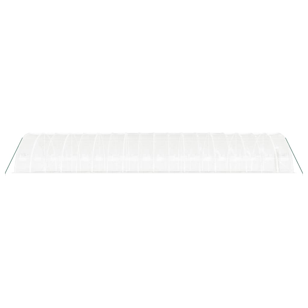Θερμοκήπιο με Ατσάλινο Πλαίσιο Λευκό 108 μ² 18 x 6 x 2,85 μ.