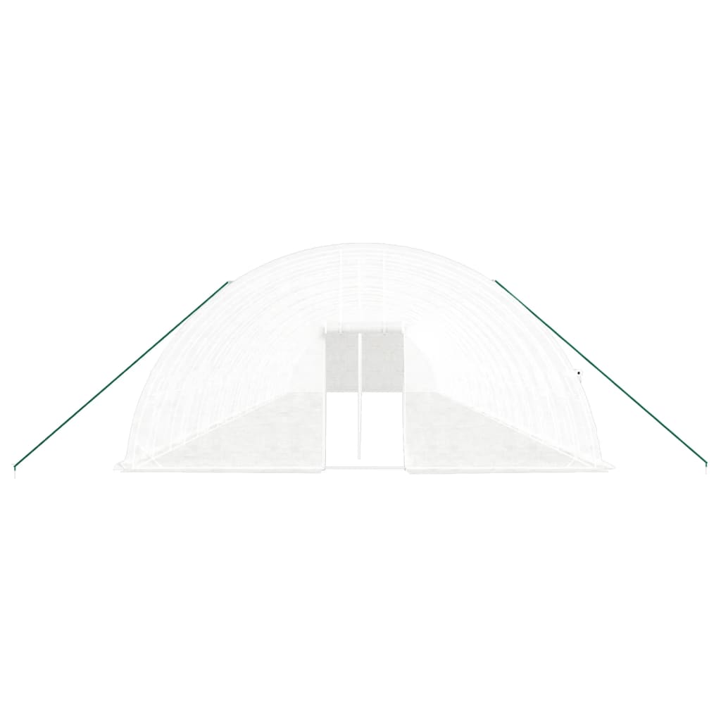 Θερμοκήπιο με Ατσάλινο Πλαίσιο Λευκό 132 μ² 22 x 6 x 2,85 μ.