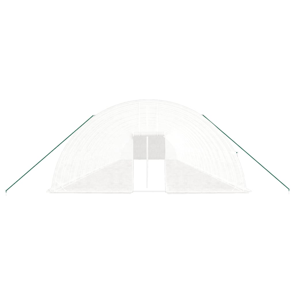 Θερμοκήπιο με Ατσάλινο Πλαίσιο Λευκό 144 μ² 24 x 6 x 2,85 μ.
