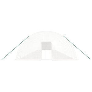 Θερμοκήπιο με Ατσάλινο Πλαίσιο Λευκό 144 μ² 24 x 6 x 2,85 μ.