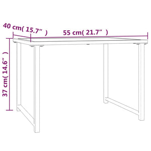 Τραπέζι Κήπου Ανθρακί 55 x 40 x 37 εκ. Ατσάλινο - Pakobazaar