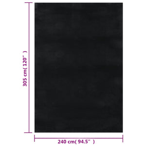 Χαλί Shaggy Μαύρο 240x305 εκ. από Πολυεστέρα - Pakobazaar