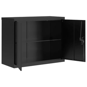 Αρχειοθήκη Μαύρη 90 x 40 x 110 εκ. Ατσάλινη