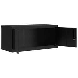 Αρχειοθήκη Μαύρη 90 x 40 x 130 εκ. Ατσάλινη