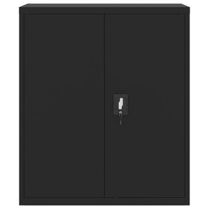 Αρχειοθήκη Μαύρη 90x40x145 εκ. Ατσάλινη - Pakobazaar