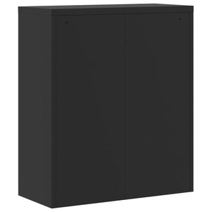 Αρχειοθήκη Μαύρη 90x40x145 εκ. Ατσάλινη - Pakobazaar