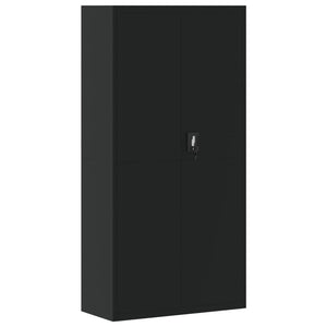Αρχειοθήκη Μαύρη 90 x 40 x 220 εκ. Ατσάλινη