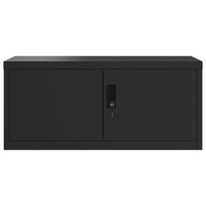 Αρχειοθήκη Μαύρη 90 x 40 x 240 εκ. από Ατσάλι